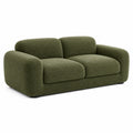 Canapé 2 places en tissu bouclé polyester vert